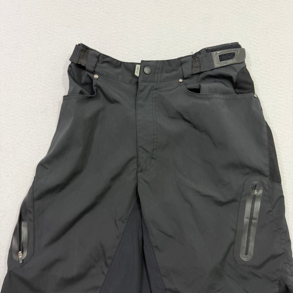 ZOIC Ether Mountain Biking Mens Shorts Large Black Cycling Athletic Nylon Cargo - Picture 2 of 13